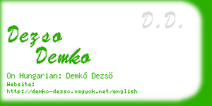 dezso demko business card