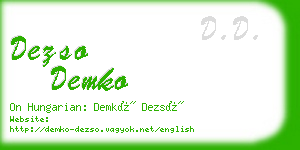 dezso demko business card